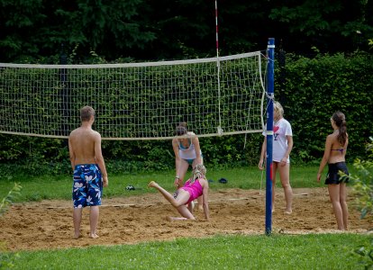 Beach volleyball court